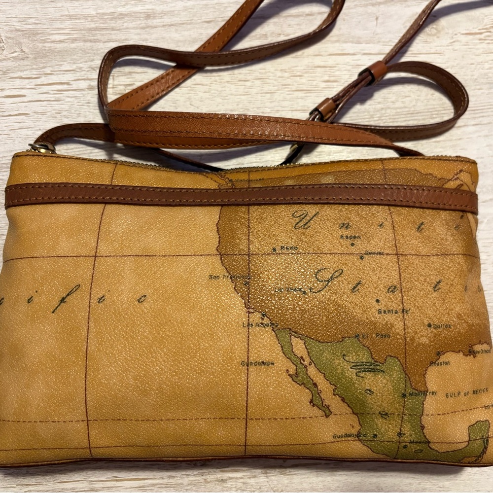 Alviero Martini Tan and Brown Crossbody Bag